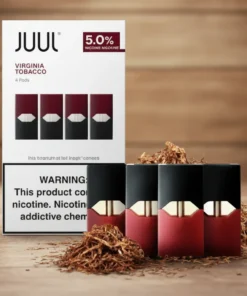 Juul Virginia Tobacco- Premium Vape Pods in Dubai 5% 50mg Nicotine 200 Puffs (4 Pcs)