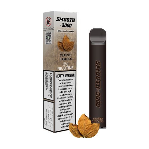 Smooth 3000 Classic Tobacco Disposable Vape - 2% Nicotine
