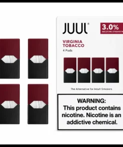 JUUL e liquid Pods Virginia Tobacco 3% nicotine (Pack of 4)