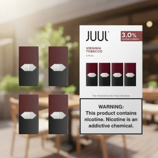 JUUL e liquid Pods Virginia Tobacco 3% nicotine (Pack of 4)