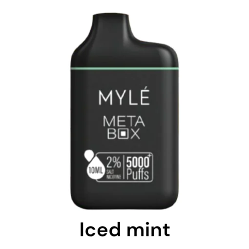 MYLE Meta Box – Iced Mint – 5000 puffs 20mg 2% Nicotine – Disposable Vape