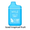 MYLE Meta Box – Iced Tropical Fruit – 5000 puffs 50mg 5% Nicotine – Disposable Vape