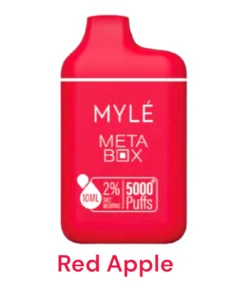 MYLE Meta Box – Red Apple – 5000 puffs 20mg 2% Nicotine – Disposable Vape