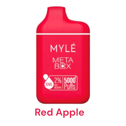 MYLE Meta Box – Red Apple – 5000 puffs 20mg 2% Nicotine – Disposable Vape