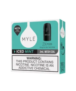 Myle V5 Iced Mint Fruit Meta Pods pack of two (2) disposable magnetic