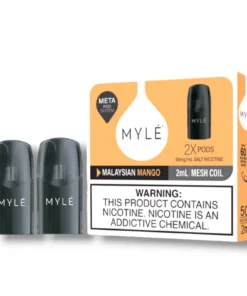 Myle V5 Malaysian Mango Meta Pods pack of two (2) disposable magnetic