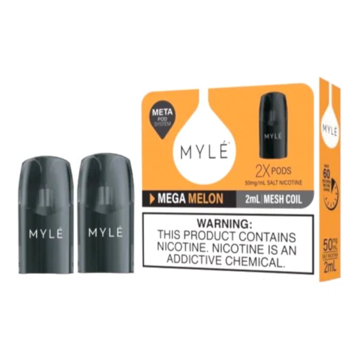 Myle V5 Mega Melon Meta Pods pack of two (2) disposable magnetic