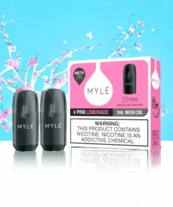 Myle V5 Pink Lemonade Meta Pods pack of two (2) disposable magnetic