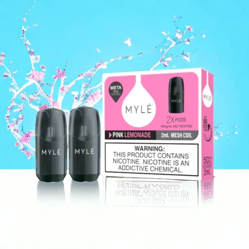 Myle V5 Pink Lemonade Meta Pods pack of two (2) disposable magnetic