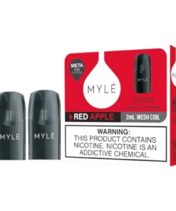 Myle V5 Red Apple Meta Pods pack of two (2) disposable magnetic
