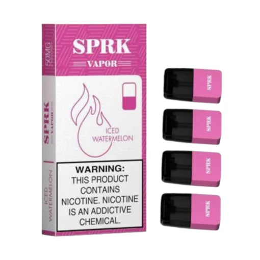SPRK VAPOR Iced Watermelon Pod Pre filled Disposable (Pack of 4)