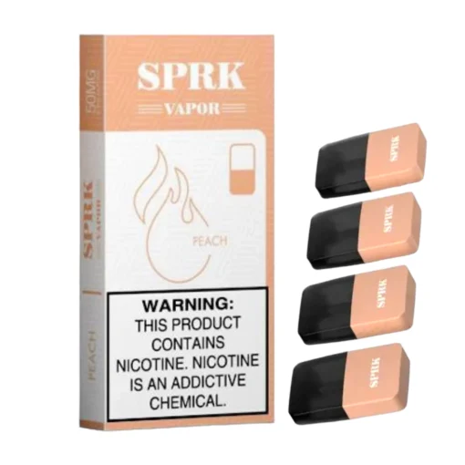 SPRK VAPOR Peach Pod Pre filled Disposable (Pack of 4)