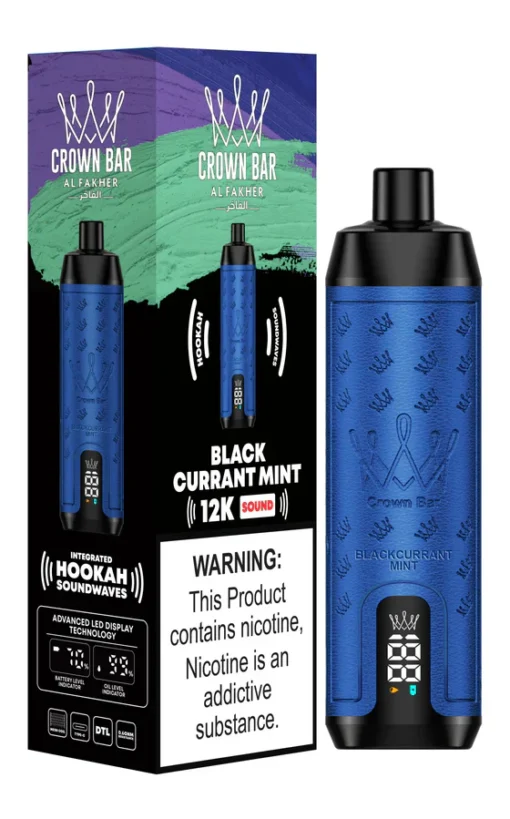 Crown Bar Al Fakher Blackcurrant Mint 12000 Puffs