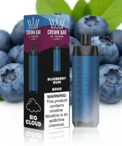 Crown Bar Al Fakher 8000 Puffs Blueberry Gum disposable vape UAE