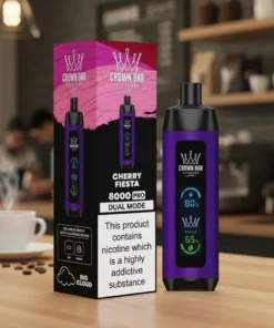 Crown Bar Al Fakher 8000 Puffs Cherry Fiesta disposable vape UAE