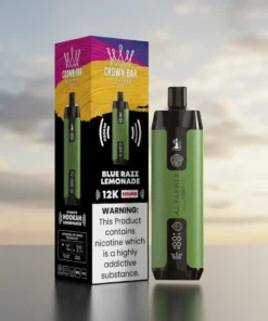Crown Bar Al Fakher 12000 Puffs Blue Razz Lemonade disposable vape UAE