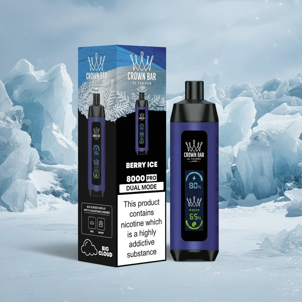 crown-bar-al-fakher-8000-puffs-berry-ice