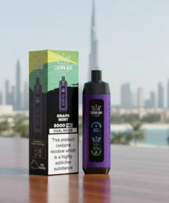 Crown Bar Al Fakher 8000 Puffs Grape Mint disposable vape UAE