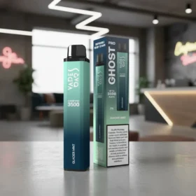 Buy Glacier Mint Vape Bar Ghost Pro Zero Nicotine 3500 Puffs Dubai