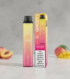 Peach Mango Vape Bar Ghost Pro Zero Nicotine 3500 Puffs — Disposable Vape in Dubai