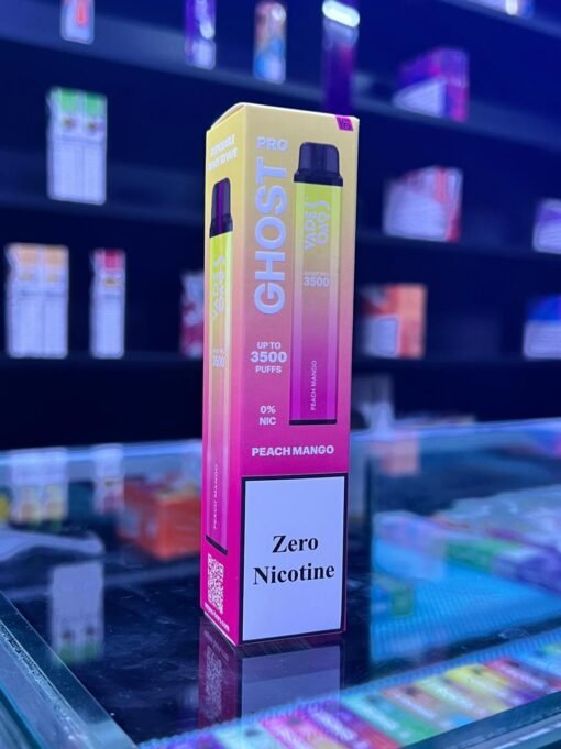 Peach Mango Vape Bar – Ghost Pro, Zero Nicotine, 3500 Puffs
