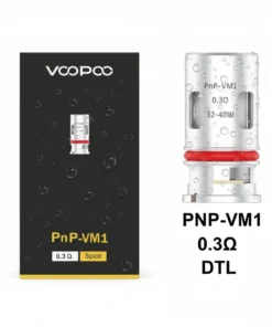 Voopoo PnP VM1 0.3Ω Mesh Coil – High VG, DTL Vaping, Enhanced Flavor & Cloud Production
