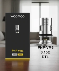 Voopoo PnP VM6 0.15Ω Mesh Coil – High Wattage DTL Vape, Massive Vapor, Compatible with Drag & Vinci Devices