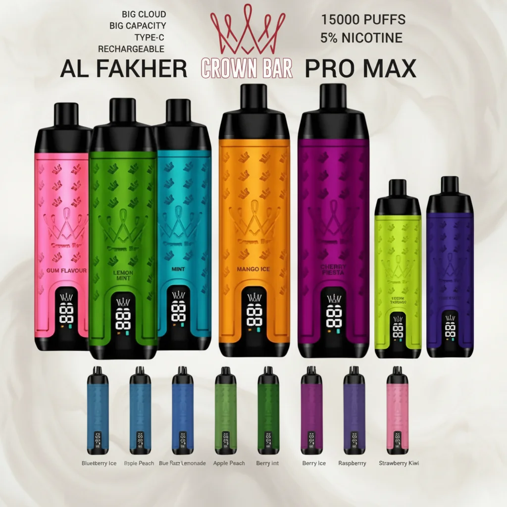 al fakher 15000 pro max Best Al Fakher Crown Bar Pro Max 15000 Puffs Disposable Vape