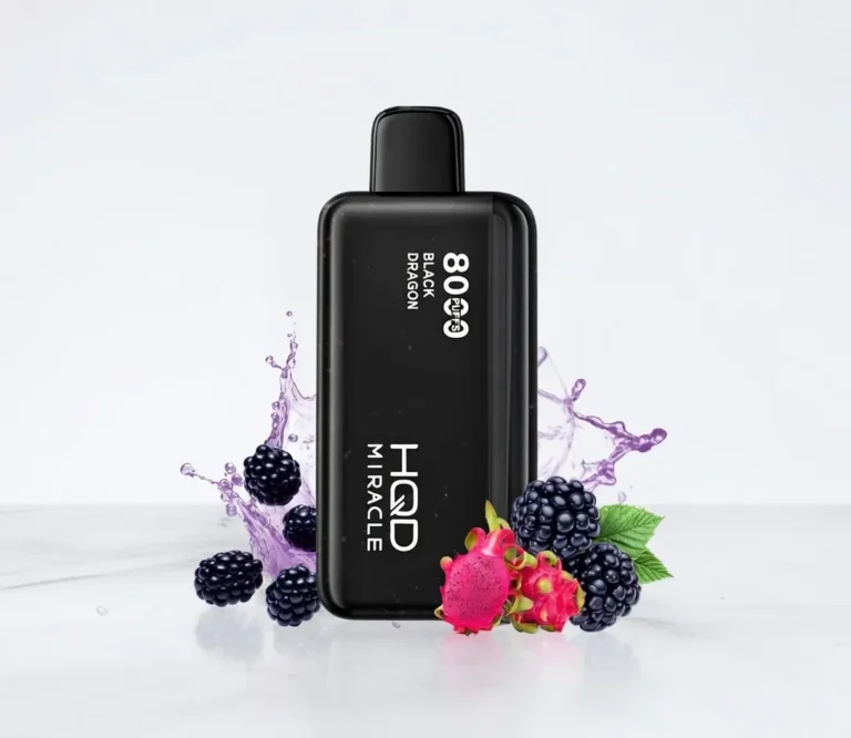 Black Dragon HQD Miracle 8000 Puffs Zero Nicotine Disposable Dubai