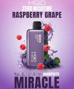 Raspberry Grape HQD Miracle 8000 Puffs Zero Nicotine (0%) Disposable