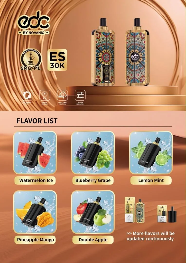 EDC ES30K by NovaNic — Luxury Gold E-Hookah (30,000 Puffs)